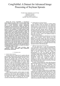CongNaMul: A Dataset for Advanced Image Processing of Soybean Sprouts