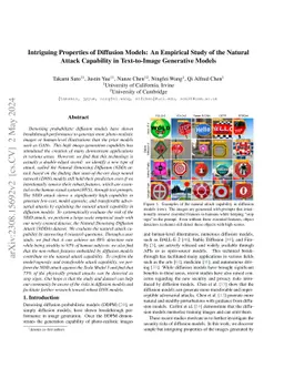 Intriguing Properties of Diffusion Models: An Empirical Study of the
  Natural Attack Capability in Text-to-Image Generative Models