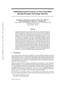 Optimizing Factual Accuracy in Text Generation through Dynamic Knowledge
  Selection