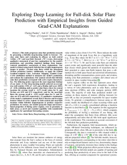 Exploring Deep Learning for Full-disk Solar Flare Prediction with
  Empirical Insights from Guided Grad-CAM Explanations