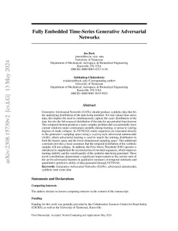 Fully Embedded Time-Series Generative Adversarial Networks