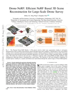Drone-NeRF: Efficient NeRF Based 3D Scene Reconstruction for Large-Scale
  Drone Survey