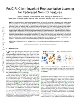 FedCiR: Client-Invariant Representation Learning for Federated Non-IID
  Features