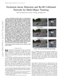 Occlusion-Aware Detection and Re-ID Calibrated Network for Multi-Object
  Tracking