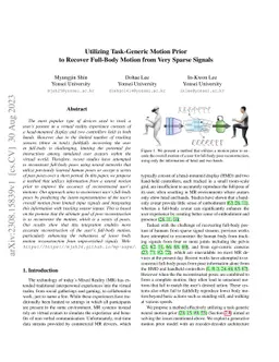 Utilizing Task-Generic Motion Prior to Recover Full-Body Motion from
  Very Sparse Signals