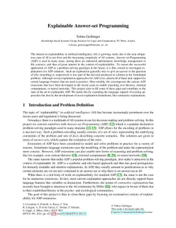 Explainable Answer-set Programming