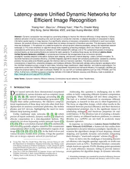 Latency-aware Unified Dynamic Networks for Efficient Image Recognition