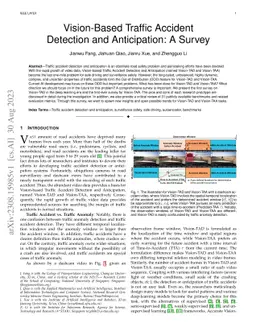 Vision-Based Traffic Accident Detection and Anticipation: A Survey