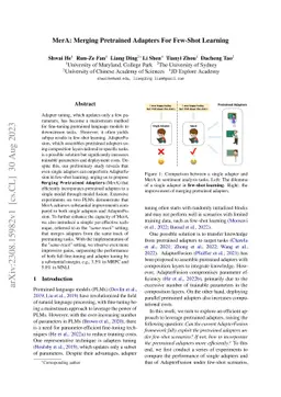 MerA: Merging Pretrained Adapters For Few-Shot Learning