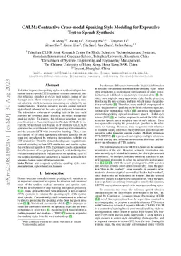 CALM: Contrastive Cross-modal Speaking Style Modeling for Expressive
  Text-to-Speech Synthesis