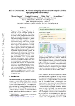 Text-to-OverpassQL: A Natural Language Interface for Complex Geodata
  Querying of OpenStreetMap