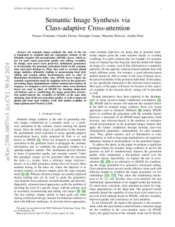 Semantic Image Synthesis via Class-Adaptive Cross-Attention