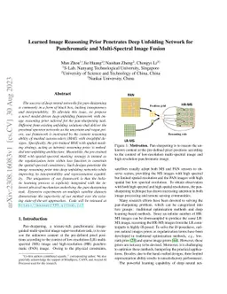 Learned Image Reasoning Prior Penetrates Deep Unfolding Network for
  Panchromatic and Multi-Spectral Image Fusion