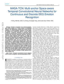 MASA-TCN: Multi-anchor Space-aware Temporal Convolutional Neural
  Networks for Continuous and Discrete EEG Emotion Recognition