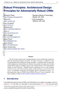 Robust Principles: Architectural Design Principles for Adversarially
  Robust CNNs