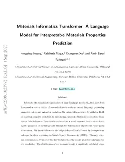 Materials Informatics Transformer: A Language Model for Interpretable
  Materials Properties Prediction