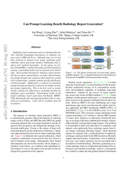 Can Prompt Learning Benefit Radiology Report Generation?