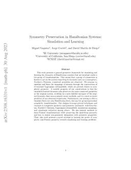 Symmetry Preservation in Hamiltonian Systems: Simulation and Learning