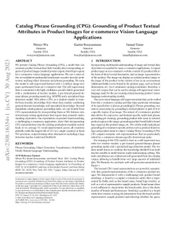 Catalog Phrase Grounding (CPG): Grounding of Product Textual Attributes
  in Product Images for e-commerce Vision-Language Applications