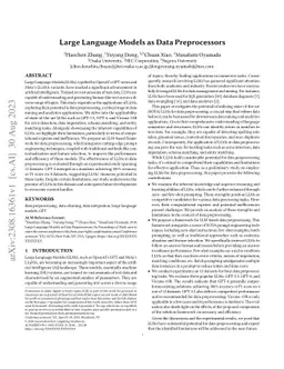 Large Language Models as Data Preprocessors