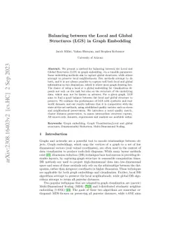 Balancing between the Local and Global Structures (LGS) in Graph
  Embedding