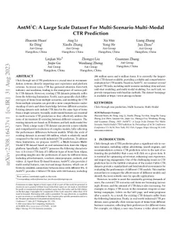 AntM$^{2}$C: A Large Scale Dataset For Multi-Scenario Multi-Modal CTR
  Prediction