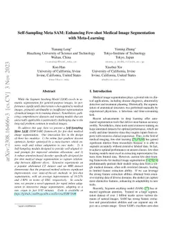 Self-Sampling Meta SAM: Enhancing Few-shot Medical Image Segmentation
  with Meta-Learning