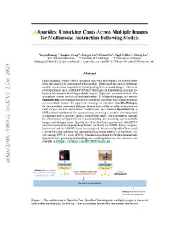 Sparkles: Unlocking Chats Across Multiple Images for Multimodal
  Instruction-Following Models