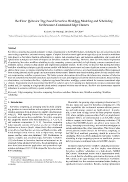 BeeFlow: Behavior Tree-based Serverless Workflow Modeling and Scheduling
  for Resource-Constrained Edge Clusters