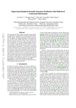 Improving Mandarin Prosodic Structure Prediction with Multi-level
  Contextual Information