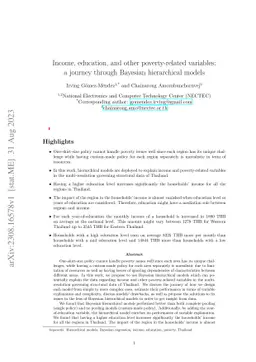 Income, education, and other poverty-related variables: a journey
  through Bayesian hierarchical models