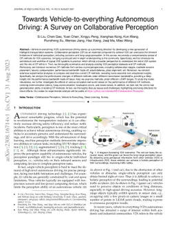 Towards Vehicle-to-everything Autonomous Driving: A Survey on
  Collaborative Perception