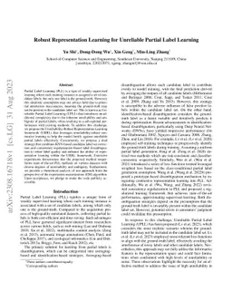 Robust Representation Learning for Unreliable Partial Label Learning