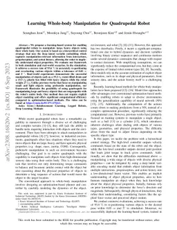 Learning Whole-body Manipulation for Quadrupedal Robot