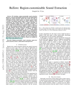 ReZero: Region-customizable Sound Extraction