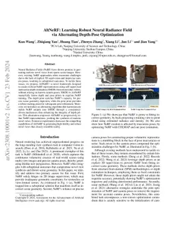 AltNeRF: Learning Robust Neural Radiance Field via Alternating
  Depth-Pose Optimization