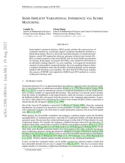 Semi-Implicit Variational Inference via Score Matching