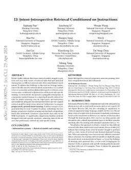 I3: Intent-Introspective Retrieval Conditioned on Instructions