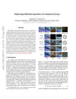 Single Image Reflection Separation via Component Synergy