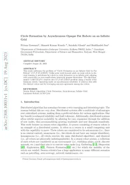 Circle Formation by Asynchronous Opaque Fat Robots on an Infinite Grid