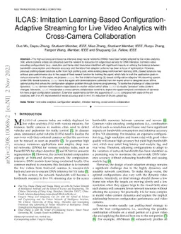 ILCAS: Imitation Learning-Based Configuration-Adaptive Streaming for
  Live Video Analytics with Cross-Camera Collaboration