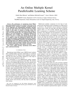An Online Multiple Kernel Parallelizable Learning Scheme