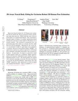 3D-Aware Neural Body Fitting for Occlusion Robust 3D Human Pose
  Estimation