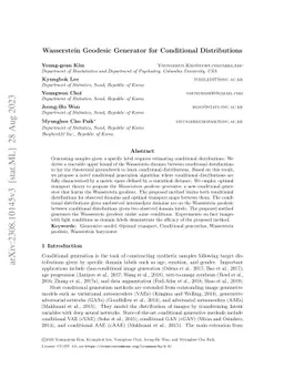 Wasserstein Geodesic Generator for Conditional Distributions