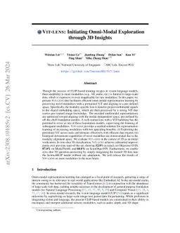 ViT-Lens: Initiating Omni-Modal Exploration through 3D Insights