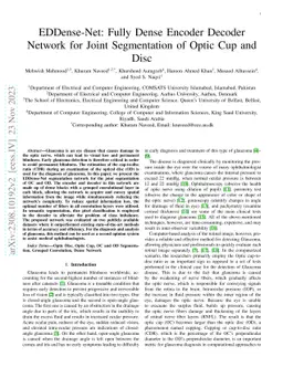 EDDense-Net: Fully Dense Encoder Decoder Network for Joint Segmentation
  of Optic Cup and Disc
