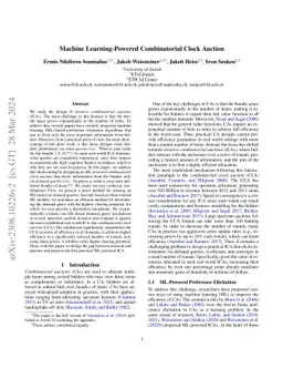 Machine Learning-Powered Combinatorial Clock Auction
