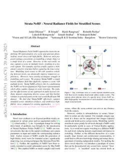 Strata-NeRF : Neural Radiance Fields for Stratified Scenes