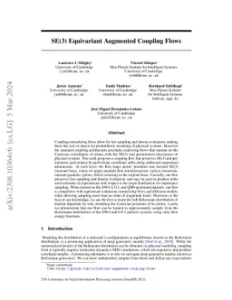 SE(3) Equivariant Augmented Coupling Flows