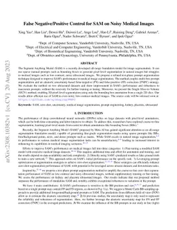 False Negative/Positive Control for SAM on Noisy Medical Images